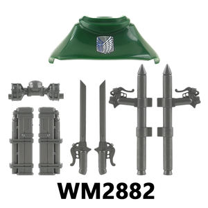 WM6203 Armin Jean Kirstein Mikasa Levi Ackerman Conny Springe Sasha Braus <span class=keywords><strong>Hange</strong></span> <span class=keywords><strong>Zoe</strong></span> Anime AOT Mini DIY bloques de construcción juguetes para niños - Product Image 6