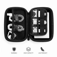 Étui de transport rigide en EVA pour câbles de données, têtes de charge, clés USB, disques durs HDD – Idéal pour les voyages