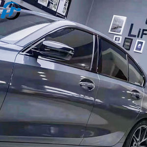 Film vinyle pour voiture PET TPU Cast Foshan Factory Wholesale PET HD Glossy Metallic <span class=keywords><strong>Audi</strong></span> Nano Grey, un rouleau complet de taille 1,52 x 18 m/5 x 60 pieds - Product Image 3