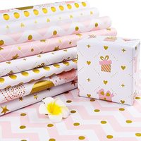 Papier d'emballage universel personnalisé rose brillant en papier kraft vierge couché pour cadeaux et loisirs créatifs