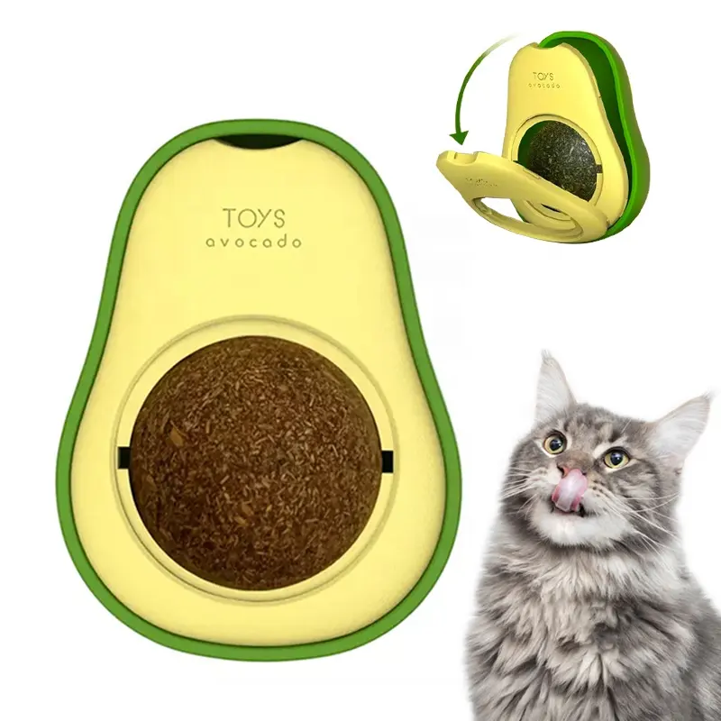 plastic cat toys cat mint ball safe healthy kitten chew catnip toy avocado cat toy