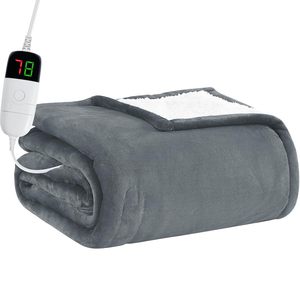 Couverture électrique lavable personnalisée en flanelle, coussin chauffant avec contrôle numérique de la température, certifiée CE pour une utilisation à domicile, à l'hôtel et en hiver - Product Image 1