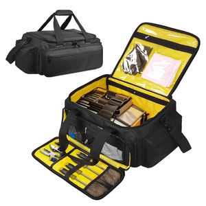 Tool Bag Multi Compartment Water Resistant Electrician Tool Storage Duffle Bag With Double Handle Yellow 25-29 Pockets - Product Image 1