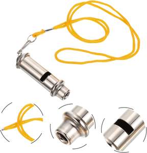 Silbato Profesional de Metal, Acero Inoxidable y Latón con Estuche de Plástico - Product Image 2