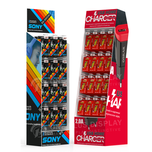 Support d'affichage <span class=keywords><strong>Euro</strong></span> Hook sur mesure FD-10001 One Plus 15 cm pliable <span class=keywords><strong>en</strong></span> carton ondulé écologique autoportant - Product Image 4