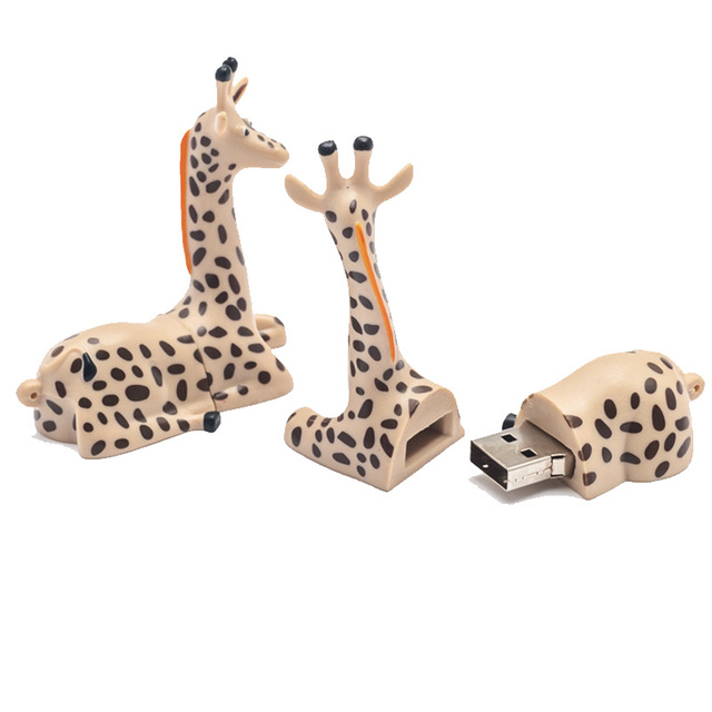 Bulk Wholesale Oem Low Price Custom Animal Giraffe Shape Usb Drives 4gb 8gb 16gb 32gb