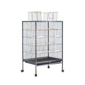 Grande <span class=keywords><strong>cage</strong></span> à oiseaux en métal noir thermolaqué, robuste et portable, pour l'élevage de perroquets, <span class=keywords><strong>cage</strong></span> à oiseaux en métal robuste pour petits animaux - Product Image 4