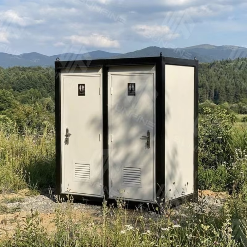 Customizable Portable Toilet Container Durable Steel Prefab Bathroom Unit for Camping, Construction, and Emergency Use 3
