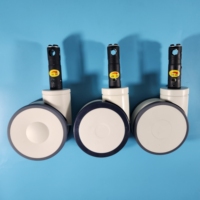 Roulettes silencieuses TPU 5 pouces 125mm avec verrouillage central pour lit d'hôpital et mobilier de bureau
