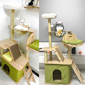थोक उच्च गुणवत्ता चढ़ाई बिल्ली पेड़ फैशन डिजाइन खरोंच टॉवर बड़ी बिल्लियों के लिए बिल्ली के पेड़ - Product Image 4