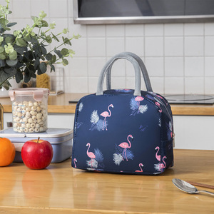 Sac à lunch isotherme avec imprimé flamant rose, options bleu marine et bleu clair pour le rangement en voyage - Product Image 2