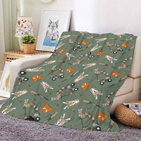 Couverture personnalisée pour la chasse, la pêche et les animaux de la ferme de l'Ouest, couverture camouflage, douce et confortable, en flanelle polaire