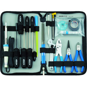 ชุดเครื่องมือช่างไฟฟ้าอเนกประสงค์แบบพกพา HOZAN S-10 21 ชิ้น พร้อมที่ตัด  รวมกระเป๋าแบบนุ่มสำหรับ DIY - Product Image 1