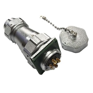 Conector de aviación WY28 de aleación de zinc para montaje en panel, chapado en oro, conector de cobre de 2 a 26 pines con cabezal de enchufe - Product Image 1