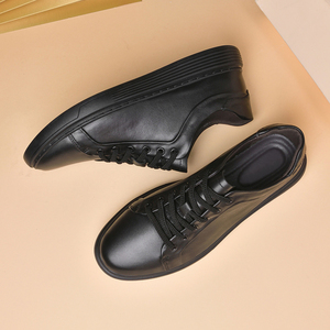 Wholesale Custom Logo Outdoor New Fashion Pu <strong>Leather</strong> Casual Canvas <strong>Shoes</strong> Men's <strong>Black</strong> Leisure Sneakers for Men Sports - Product Image 6