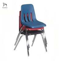 Chaises d'étudiant empilables pratiques EaseNeat, cadre en métal coloré, robustes, adaptées à la salle de classe, à la salle d'étude et au bureau