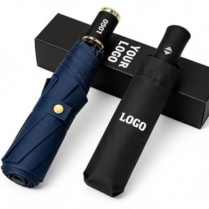 Wholesale Promotional Black 3 Fold <b>Small</b> Sun Custom Folding Rain UV Automatic Foldable Umbrella Umbrellas Logo Prints - Product Image 1