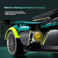 Guly 10658 1:8 ABS Utopia Super Car, Bloques de Construcción de Modelos, 3328 Piezas, en Caja, Juguetes Educativos Electrónicos DIY para Niños, Regalo de Navidad