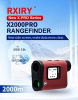 Télémètre laser Rxiry X2000PRO pour la tactique et les activités de plein air avec une portée de 2000 m, 7x, précision élevée de 0,1 m, écran rouge OLED et écran LCD