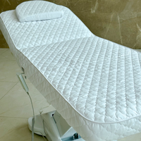 Housse de lit de salon de beauté moderne, électrique, portable et pliable, en tissu blanc