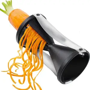 Alat pengiris spiral, peralatan dapur dan gadget alat pengiris sayuran spiral