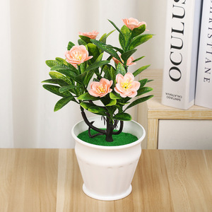 Plantas Artificiales en Maceta Temu de 20x25cm, Flor de Begonia Realista, Decoración para el Hogar, Accesorios de Fotografía - Product Image 4