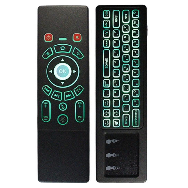 Best Price T6 Colorful Light Version Air Mouse 2.4GHz Wireless Keyboard Remote Controller with Touchpad & IR Learning for PC