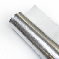 Tissu en fibre de verre enduit d'aluminium argenté Binjin AL-004, résistant aux hautes températures, ignifuge, sans alcali, tissu uni