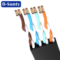 Cat6 1m 100% cuivre UTP mince câble Ethernet connecteurs RJ45 souples câbles réseau plats Cat 6 ROHS 8P8C cordon de raccordement