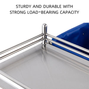 <span class=keywords><strong>Chariot</strong></span> à <span class=keywords><strong>linge</strong></span> d'hôpital en acier inoxydable, <span class=keywords><strong>chariot</strong></span> à <span class=keywords><strong>linge</strong></span> médical pour clinique, maison <span class=keywords><strong>de</strong></span> retraite, collecte des vêtements sales - Product Image 3