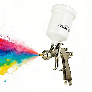 ปืนพ่นสีรถยนต์ ROKO H-902 LVLP แบบป้อนสีด้วยแรงโน้มถ่วง พร้อมถ้วยขนาด 600 มล. หัวฉีดขนาด 1.3/1.8 มม. ผลิตจากอะลูมิเนียมอัลลอยด์ OEM - Product Image 1