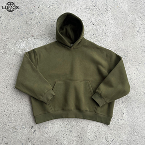 <span class=keywords><strong>Sweat</strong></span>-shirts à capuche personnalisés à épaules tombantes, coupe ample et oversize, avec impression DTG en relief, pour hommes - Product Image 6