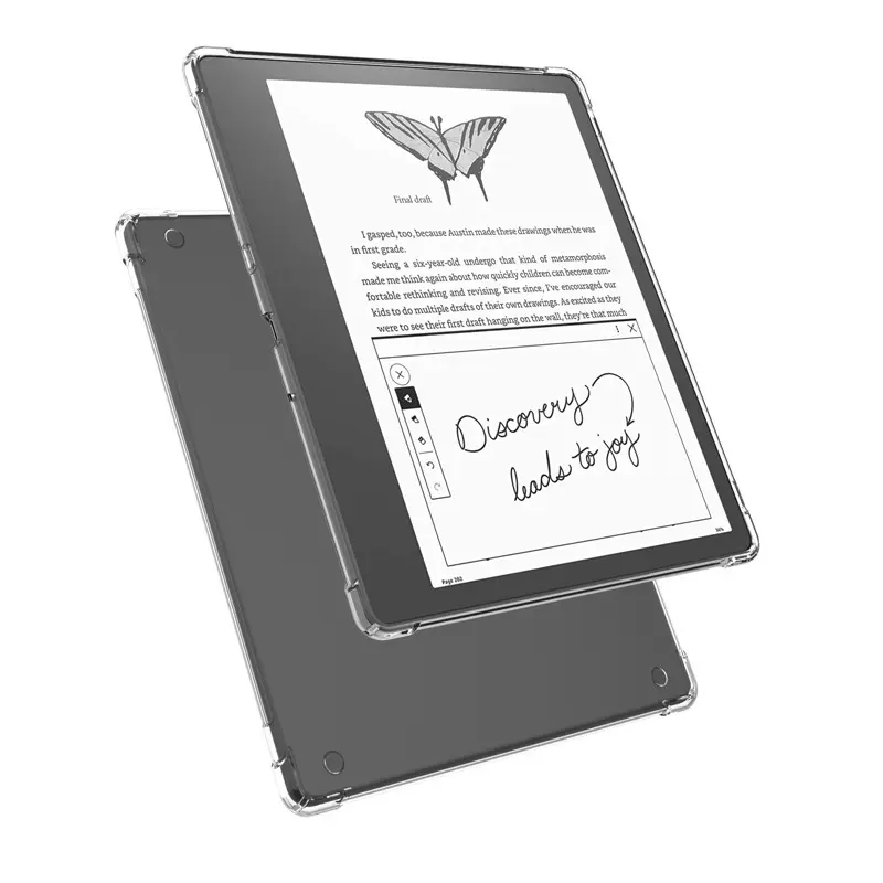 Kindle Kindle için darbeye hava yastığı yumuşak TPU arka kapak kabuk 10.2 "Kindle yangın HD8 artı 2022 TPU kılıf için 2020