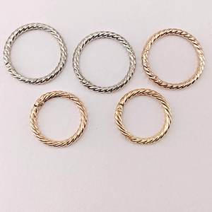 Anello a molla aperta in metallo attorcigliato per borsa da DIY borsa borsa con fibbia Hardware accessori chiusura a molla gancio gancio portachiavi - Product Image 6