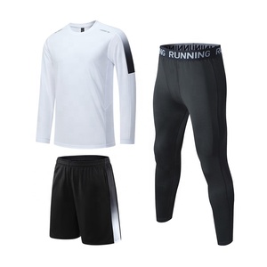 Ensemble <span class=keywords><strong>de</strong></span> <span class=keywords><strong>survêtement</strong></span> pour homme, trois pièces, polyester et élasthanne, tissu à séchage rapide, <span class=keywords><strong>bas</strong></span> et haut <span class=keywords><strong>de</strong></span> <span class=keywords><strong>survêtement</strong></span>, vêtements <span class=keywords><strong>de</strong></span> sport, ensemble <span class=keywords><strong>de</strong></span> jogging - Product Image 3