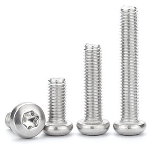 Sachet de 100 vis métriques à tête cylindrique Torx en acier inoxydable 304 M2-M8, vis à clé hexagonale pour diverses applications - Product Image 2