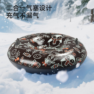 Pursuefree Snow Tube 110cm Thickened PVC <b>Inflatable</b> For Adults Outdoor Winter Use - Product Image 1