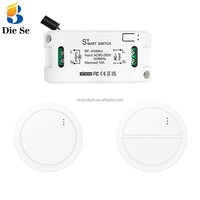 Interrupteur sans fil 433 MHz avec télécommande, 220V 110V 230V 10A, relais 1/2/3/4 boutons, NOUVEAU interrupteur à bouton-poussoir rond pour lampe et ventilateur