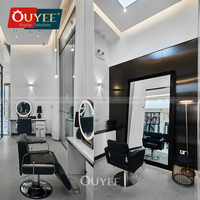 Station de coiffure personnalisée, meubles de Salon de coiffure, armoire de Salon de coiffure, décoration de Salon de beauté pour la décoration intérieure