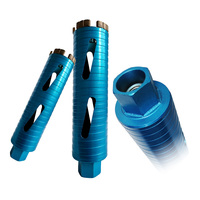Foret diamanté sec de qualité industrielle 30-400 mm avec filetage pour le perçage à sec du béton, de la brique et du mur en pierre, longueur 350 mm