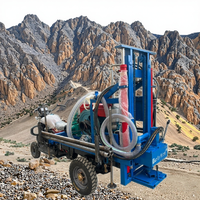 Vente directe d'usine 200m Portable moto puits d'eau forage Machine automatique petite Mini 30HP plate-forme de forage Diesel