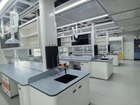 Banc de travail en acier sur pieds avec évier intégré pour laboratoire et école