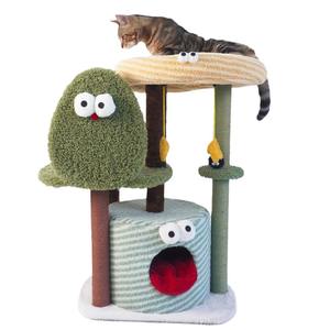 TOLEA, nuevo marco de escalada de gato monstruo grande, verde integrado, Villa de gato, tablero de rascar de Sisal, nido de gato duradero, columna para rascar fácil - Product Image 5