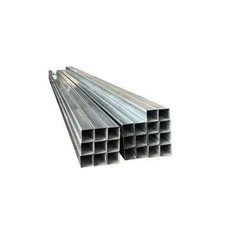 Tubo de gran diámetro Cuadrado Galvanizado Estructural Erw Tubo de acero rectangular 25*50 Sección prehueca Precio de hierro