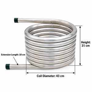 Kit de Serpentín de Intercambio de Calor de Acero Inoxidable 304 de 1.5 Pulgadas para Calentar Agua en Baños de Hidromasaje con Leña - Product Image 2
