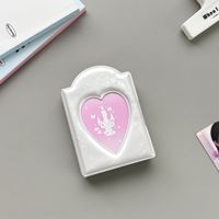 Porte-cartes en forme d'enveloppe avec motif d'ailes d'ange en relief blanc nacré, classeur à cartes à 1 poche, album de rangement pour cartes photo, album pour photos Polaroid