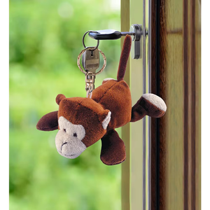 Personalizada cara realista acostado postura marrón peluche mono Mini juguete suave llave decoración encantador Animal colgante mochila mono <span class=keywords><strong>llavero</strong></span> - Product Image 3