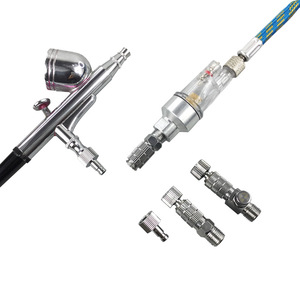 Connecteurs rapides pour aérographe en acier inoxydable, accessoires pour aérographe 2-15psi, pour utilisation avec compresseur - Product Image 1