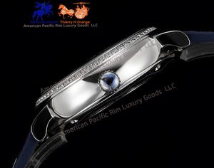 Reloj de Pulsera Cuadrado de Cuarzo Ronda para Mujer, Marca H, de Lujo, con Cristal de Zafiro, Resistente al Agua, Correa de Cuero Italiano - Product Image 3