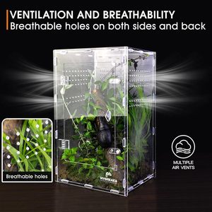 Vente en gros de terrariums en acrylique pour araignées sauteuses, insectes, mantes religieuses, grenouilles, reptiles - Product Image 3